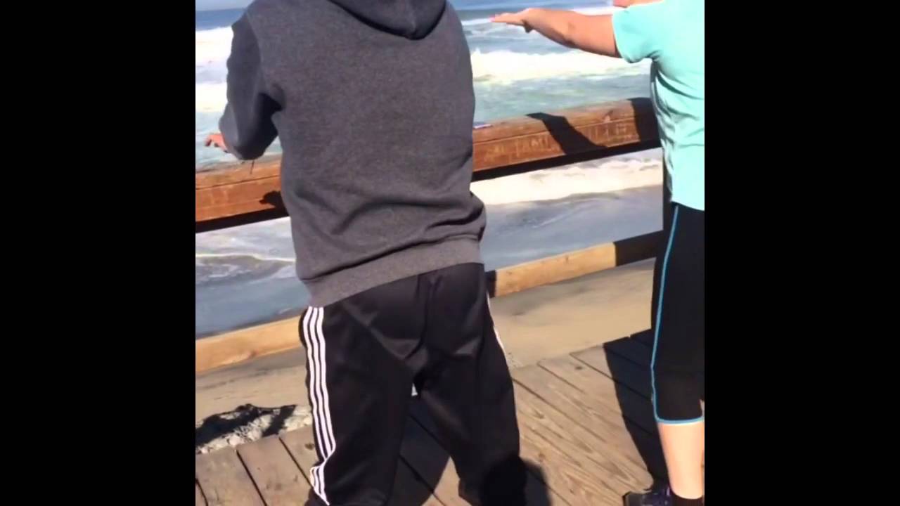 Sentadillas en la playa
