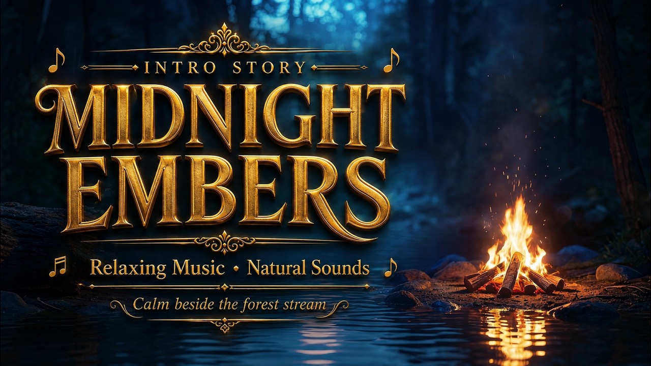 Midnight Campfire by the River | Deep Sleep & Absolute Safety | 4K (Intro Story, 528Hz Music)