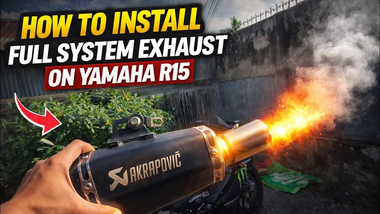 How To Install Full System Exhaust On Yamaha R15 | Step By Step Guide #yamahar15 #modification
