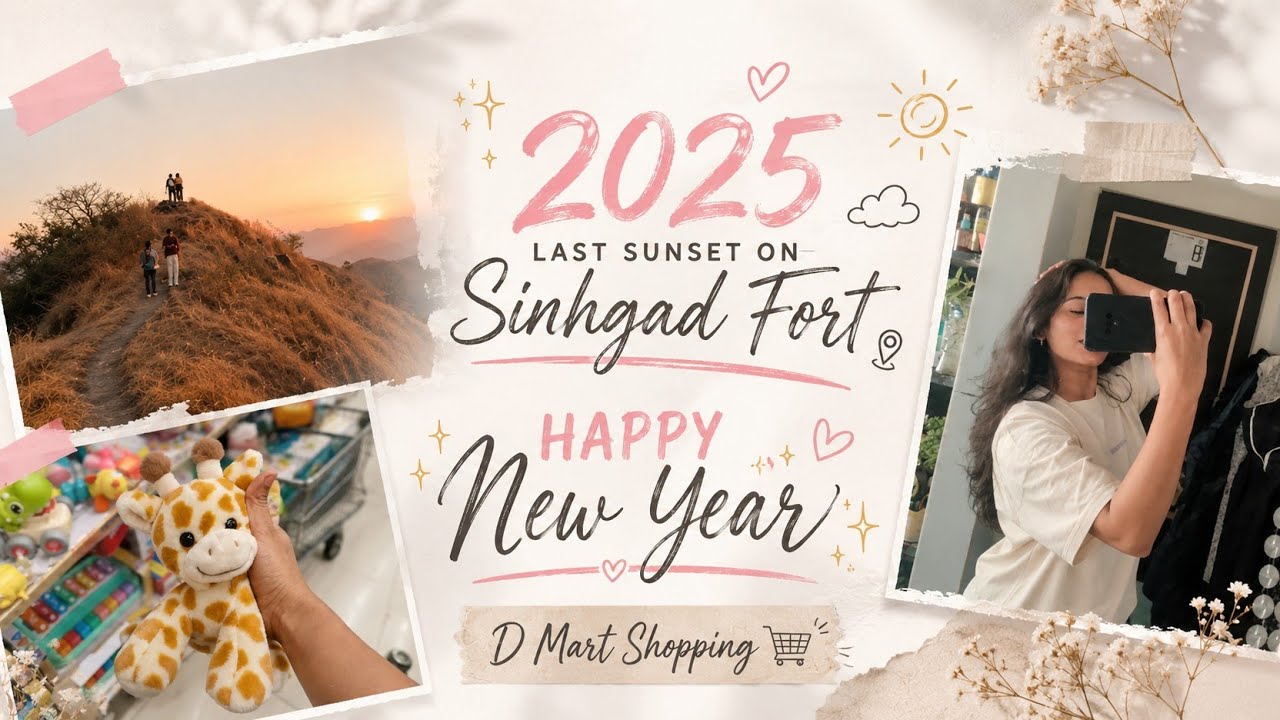 2025 year last vlog | Sinhgad fort | D Mart shopping  #shopping#2025 #2026