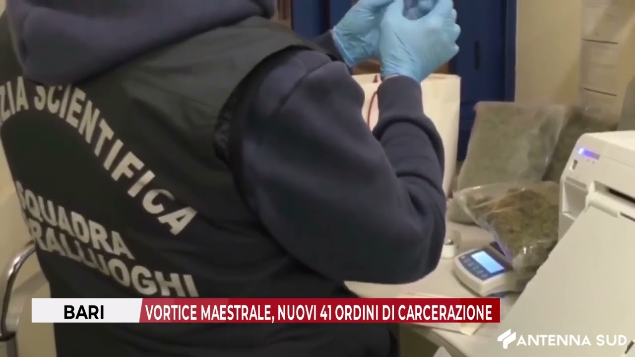 6 AGOSTO 2025 - BARI, OPERAZIONE VORTICE MAESTRALE: ALTRI 41 ARRESTI