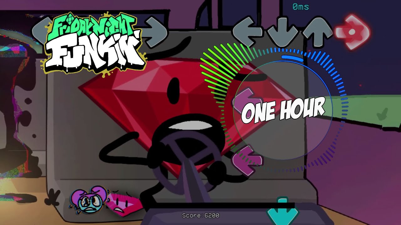 Friday Night Funkin' Battle for Corrupted Island Demo | Learn With Pibby  VS BFDI Glitch | 1 Hour
