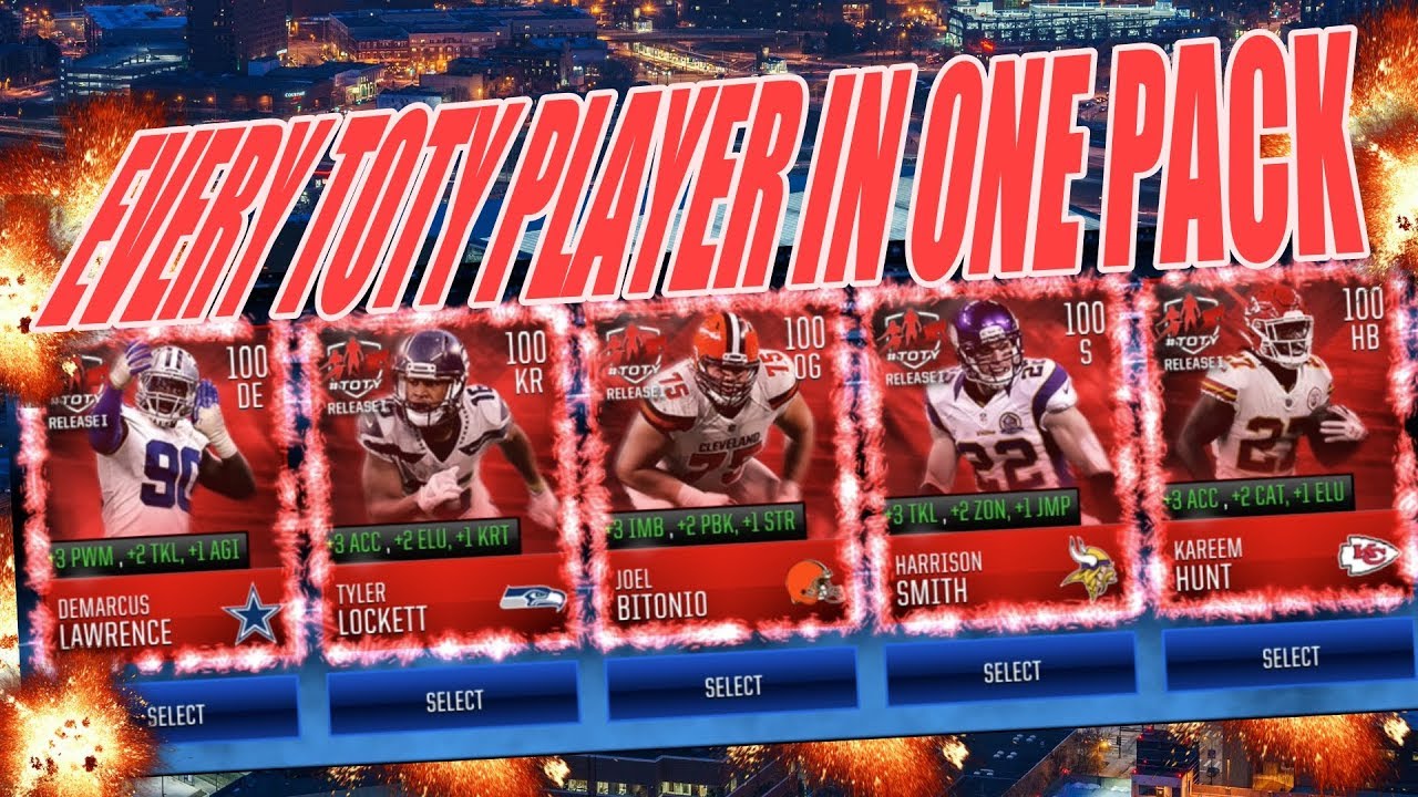 EVERY TOTY ELITE IN ONE PACK | ALL THE PACKS | MADDEN MOBILE 18