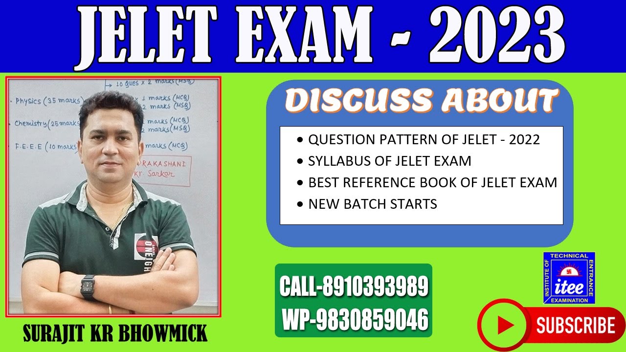 DISCUSS ABOUT || JELET EXAM - 2023 || NEW BATCH STARTS
