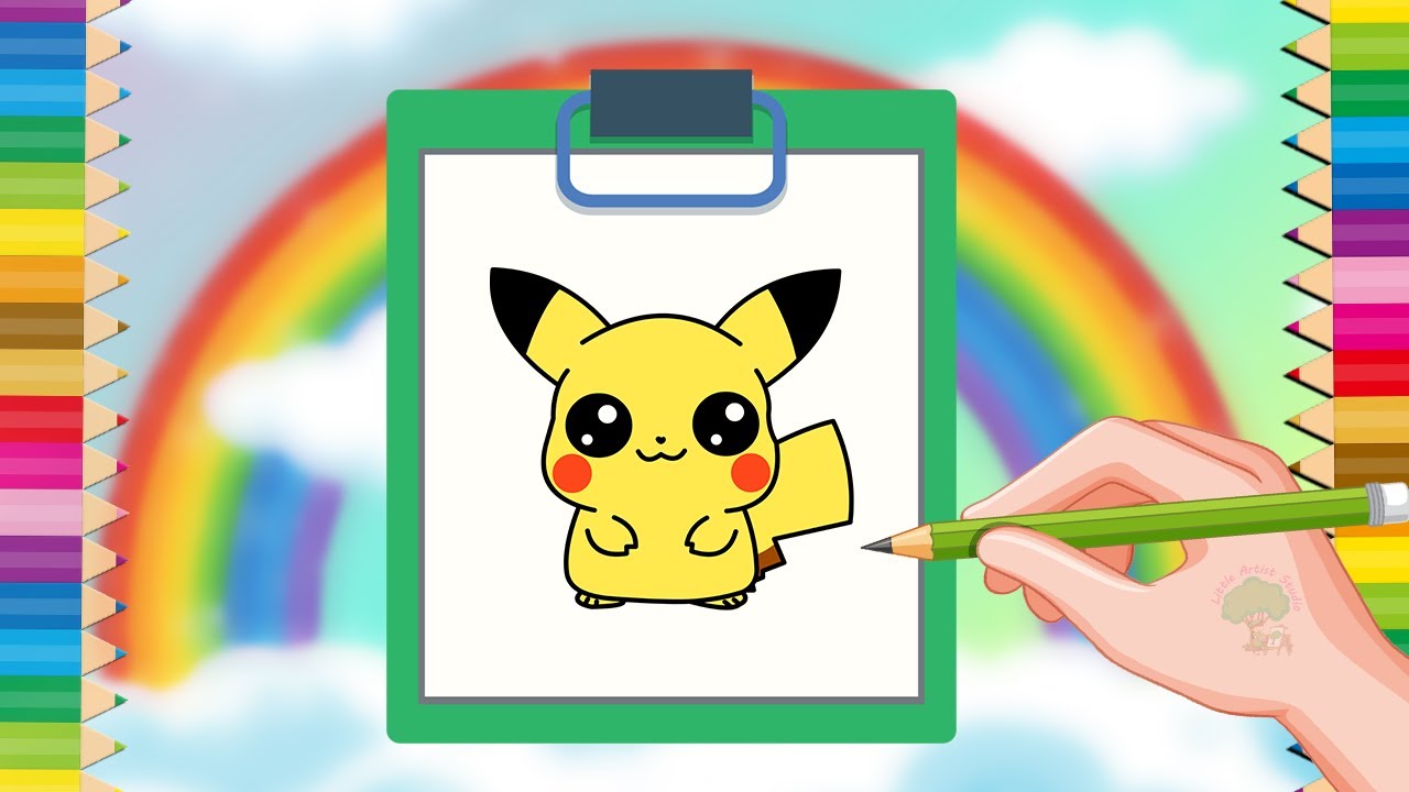 How to Draw Pikachu ⚡ | Easy Pikachu Drawing Step by Step for Kids & Beginners