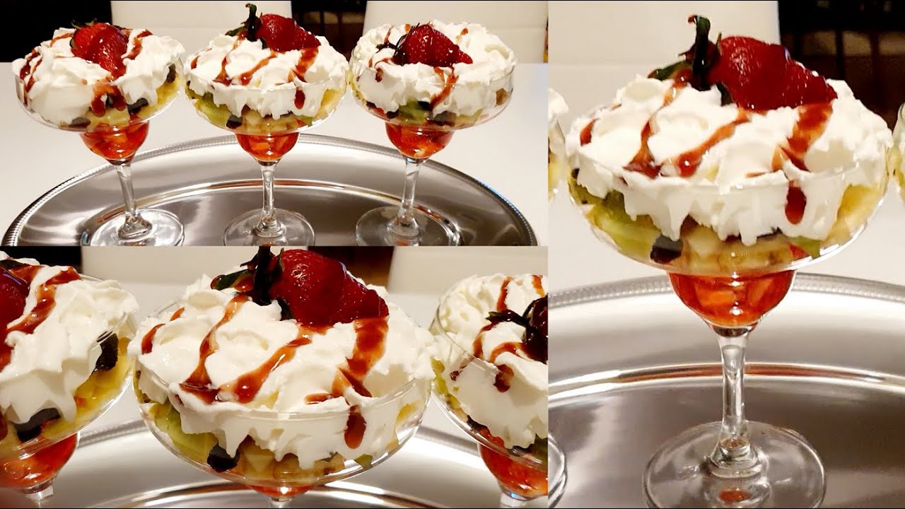 Vous avez des fruits ? Faites ce merveilleux dessert, rapide et sans four ! / In English / بالعربية🔝