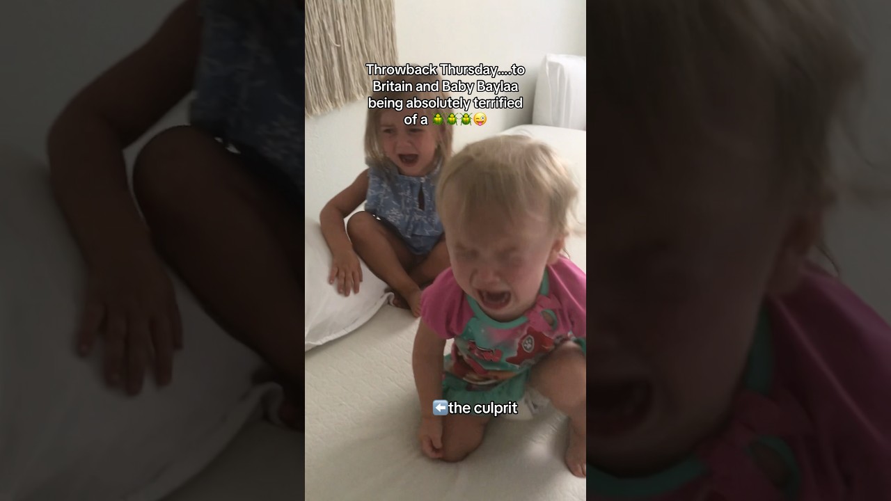 TINY Beetle 🪲 Makes Baby FREAK OUT in Hilarious Moment  #britainandbaylaa #shorts #funny
