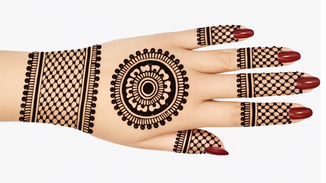 Simple mehndi design ll back hand mehndi designs ll #mehndi #henna #viralvideo #mehndilove 
