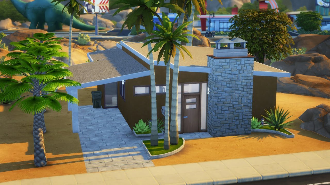 60-talsstarthus: Grundspel, inga paket! - The Sims 4 speed build på svenska