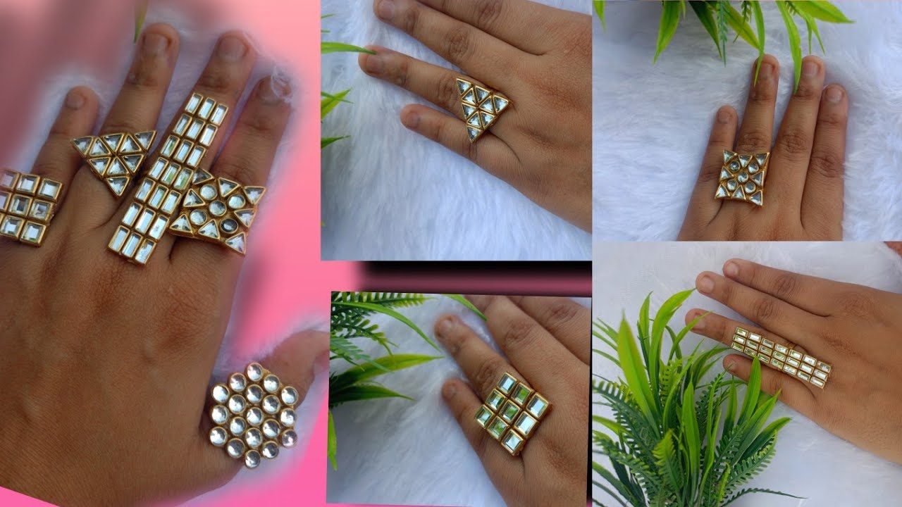 DIY Rings/How to make ring at home/Party wear ring making idea/Easy ring making idea #diyrings