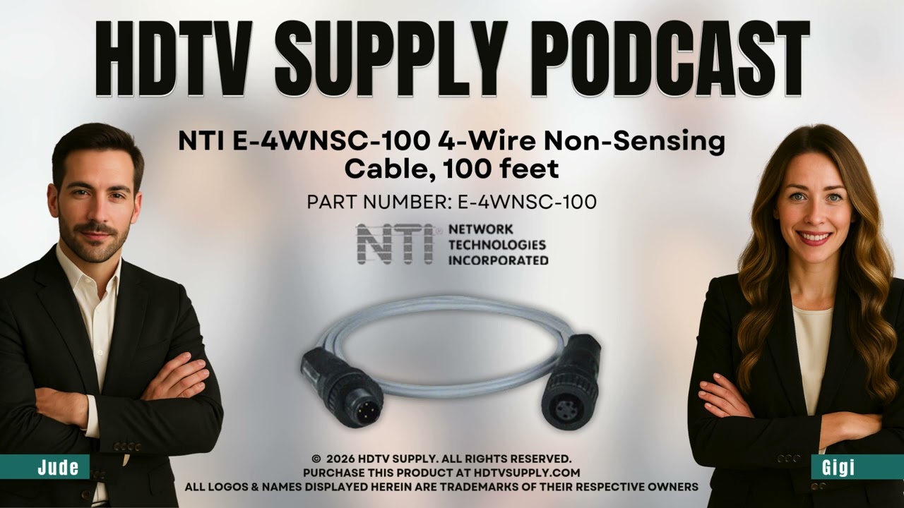 NTI E-4WNSC-100 4-Wire Non-Sensing Cable, 100 feet