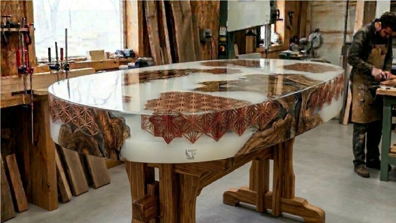Watch How I Designed and Made This Super Beautiful Yosegi Style Epoxy Wood Table