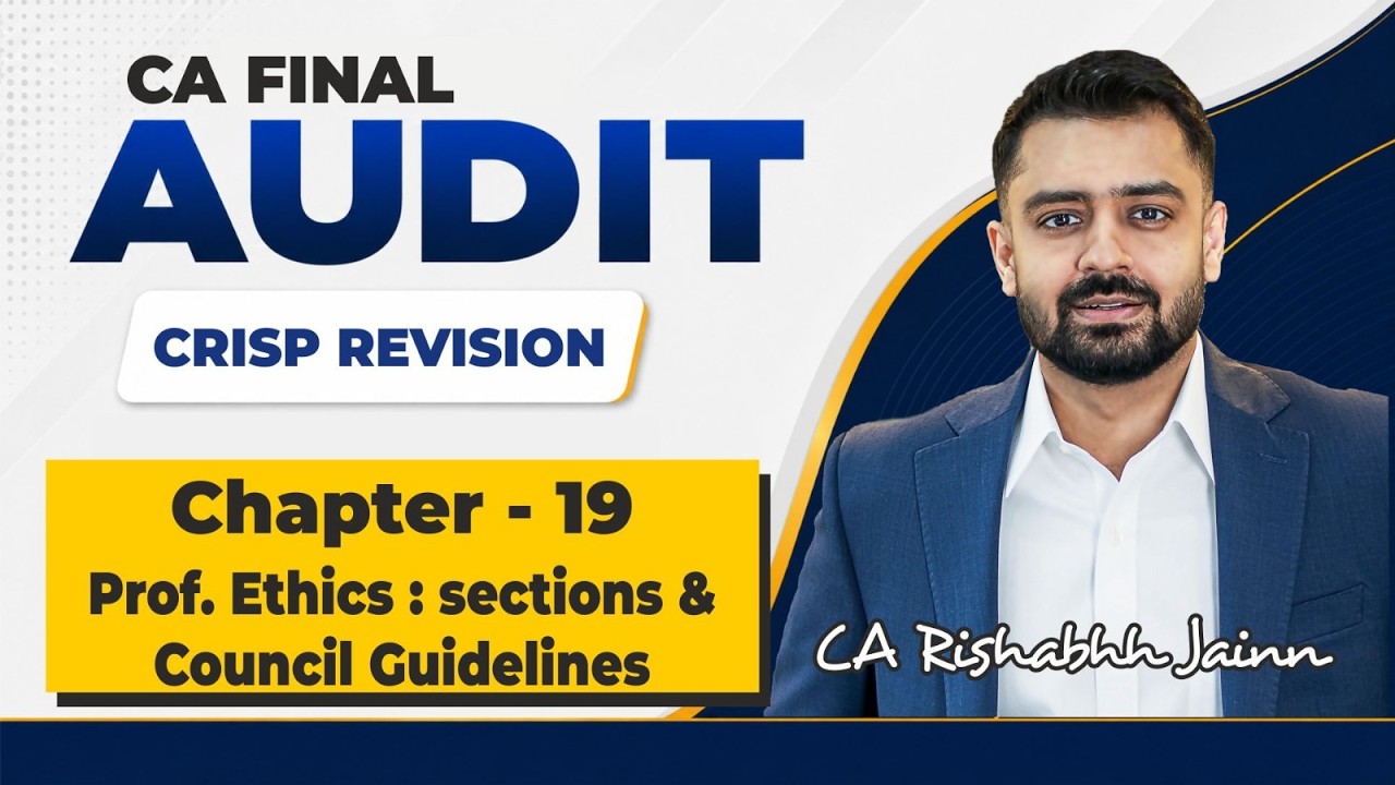 CA Final Audit Revision Prof Ethics-Sections & Council guidelines for May 26 exam by CA Rishabh Jain