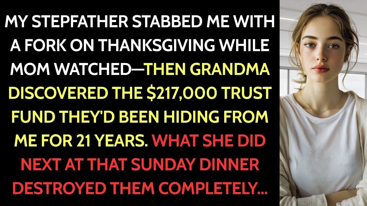 My Stepfather beat me on Thanksgiving—Mom said “Family first”—then Grandma stood