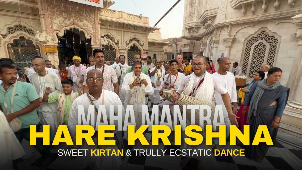 Experience HARE KRISHNA Kirtan & ECSTATIC Dance at ISKCON Krishna Balaram Temple in Vrindavan