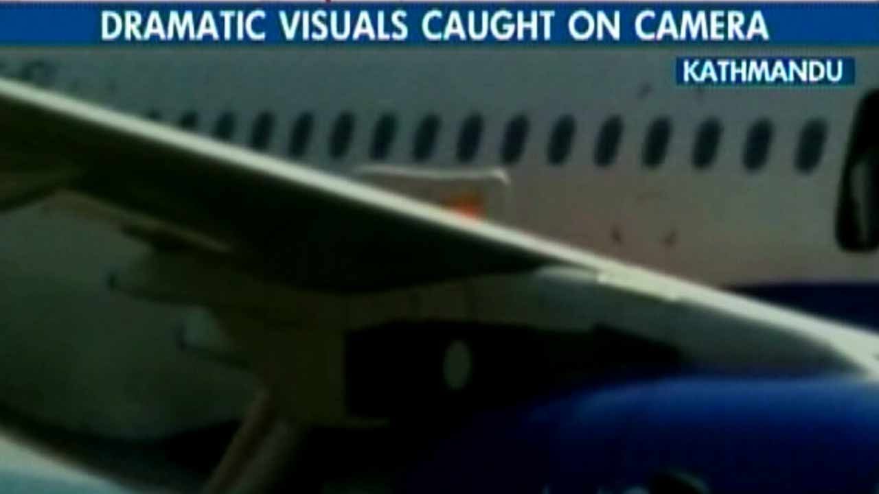 Indigo flight catches fire in Kathmandu