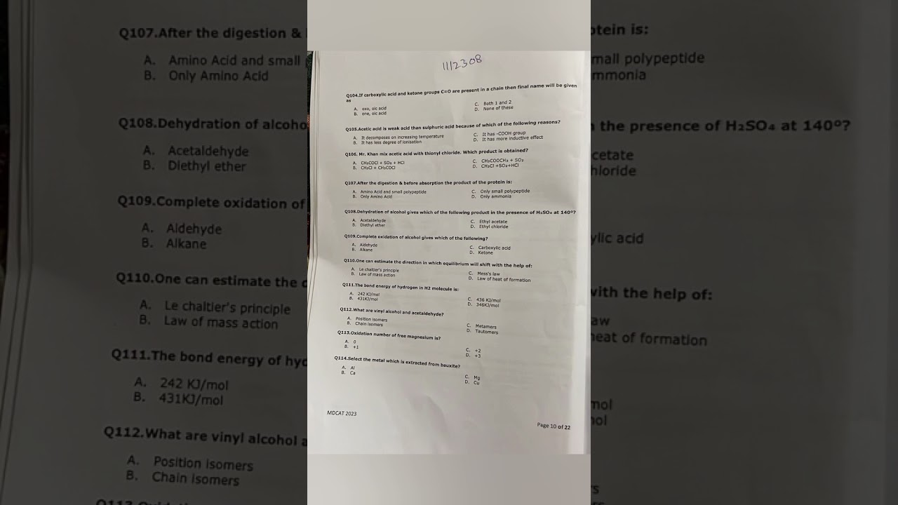 mdcat 10 September 2023 full paper uhs mdcat 2023 full paper key