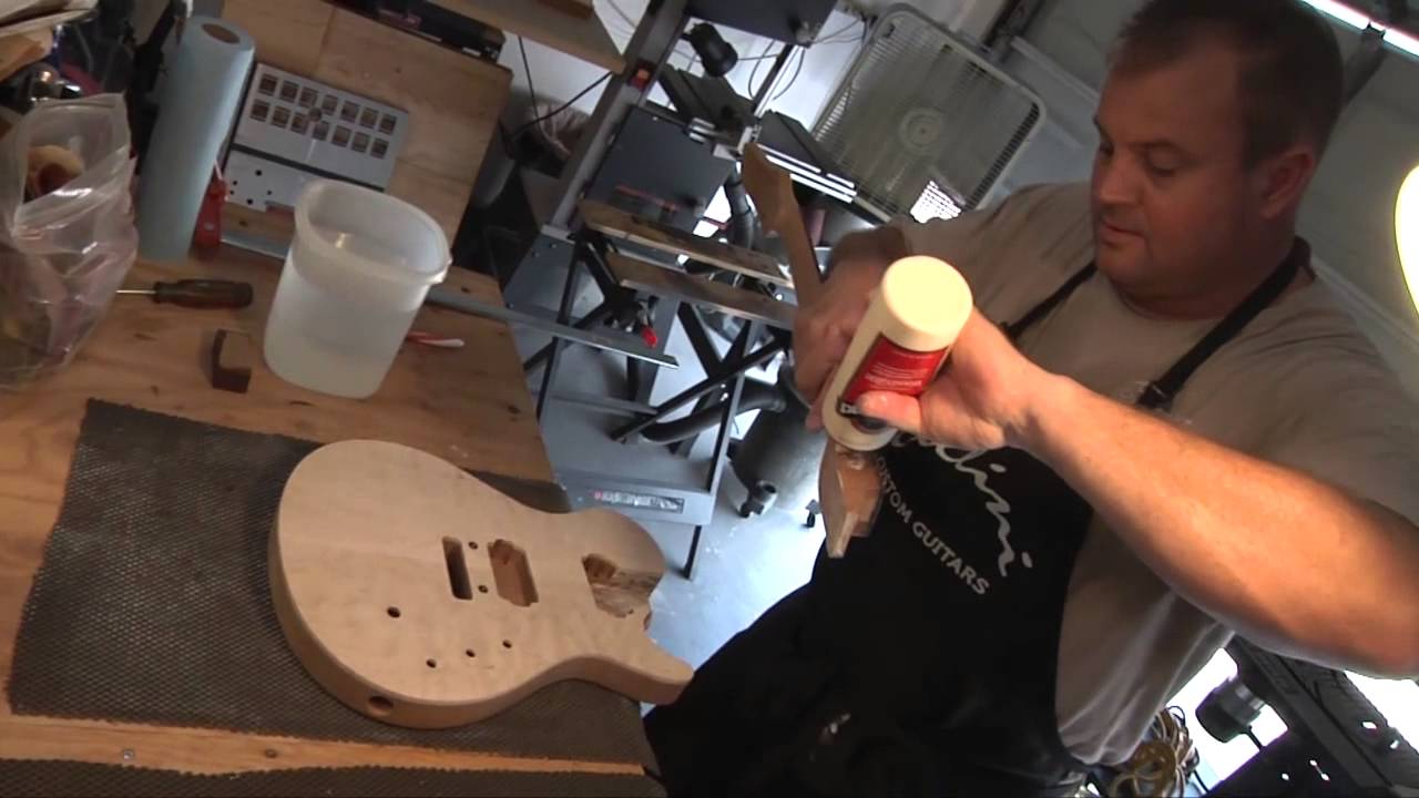 Erics Guitar Garage-Ep10 Glueing The Neck To The Guitar Body