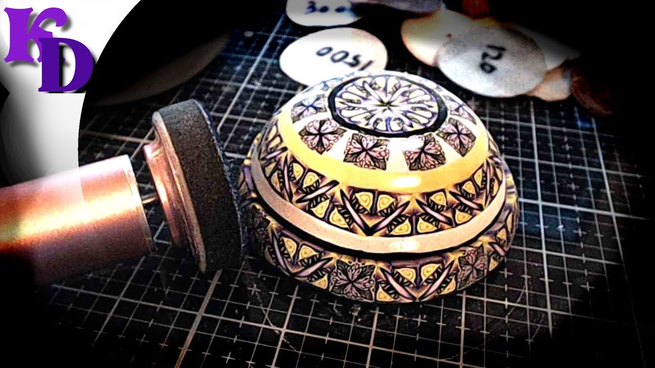 How to sand a polymer clay bowl - polmer clay live tutorial 569