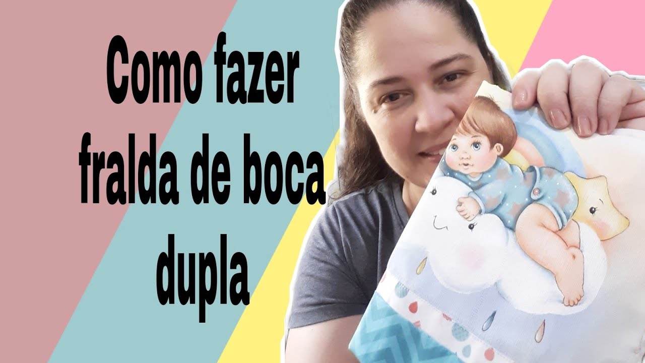 Como fazer fralda de boca dupla            Como fazer barrado em fralda