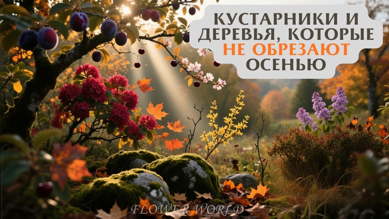 Кустарники и Деревья, Которые Не Обрезают Осенью.