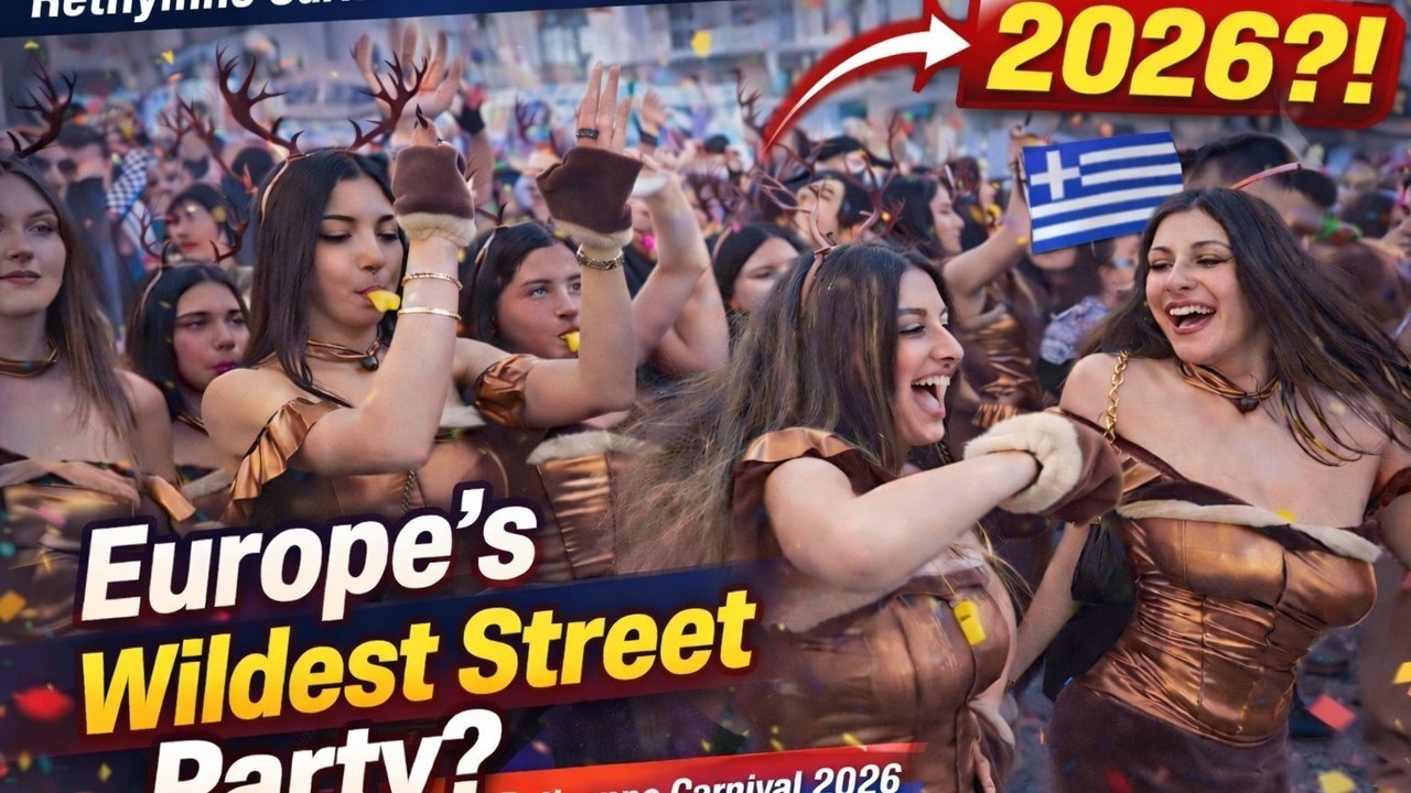 Europe’s Wildest Street Party? 🎉 Rethymno Carnival 2026 – Crete, Greece