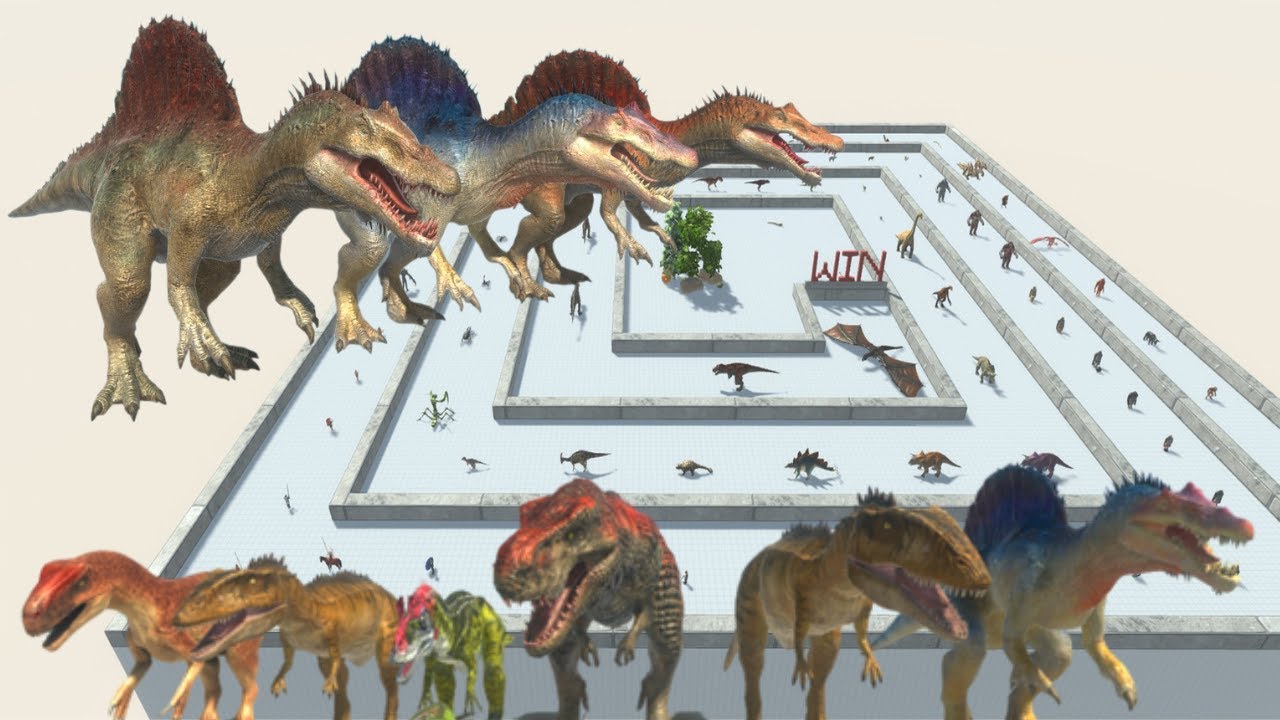 CARNIVORE DINOSAURS DEATH RUN - Animal Revolt Battle Simulator