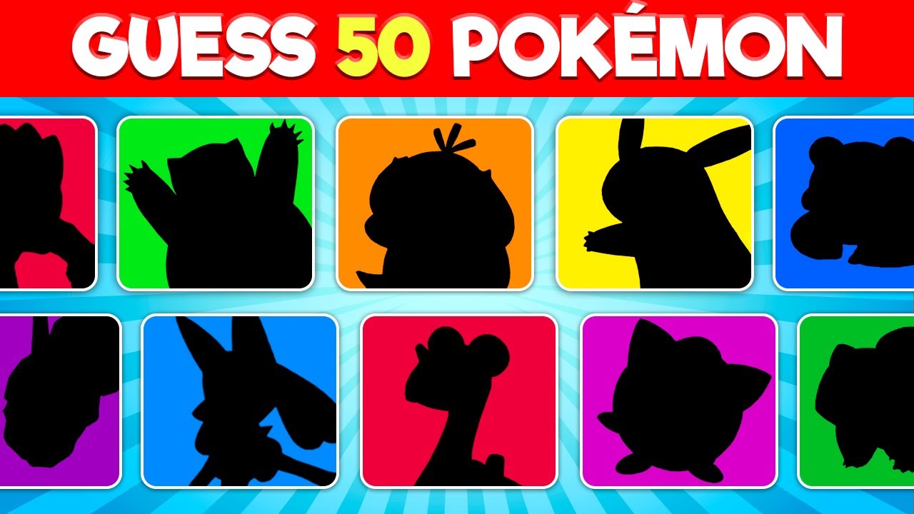 Guess the 50 Pokemon by the Silhouette ⚡🤔