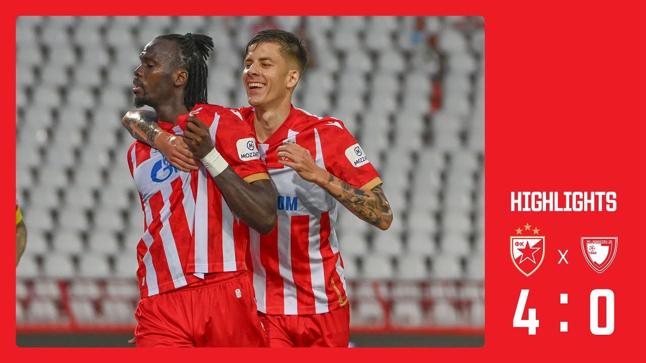 Crvena zvezda - Jedinstvo 4:0, highlights