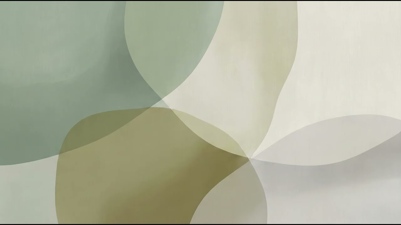 Soft Sage Abstract Shapes | Modern Idle TV Background | Calm Ambient Visuals