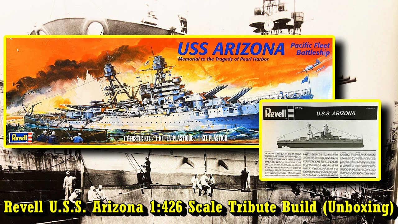 Модель корабля Revell U.S.S. Arizona (BB-39) в масштабе 1:426, собранная в честь 84-й годовщины (...