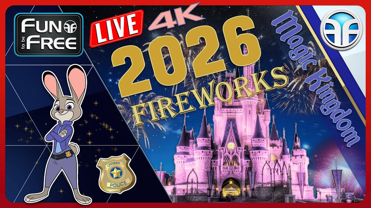 🔴 Walt Disney World LIVE Stream: Magic Kingdom 2026 Fireworks Show & Night Rides in 4K