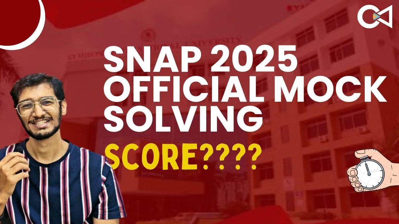 SNAP 2025 official mock solving | Strategy for SNAP 2025 |  Crack Every Test