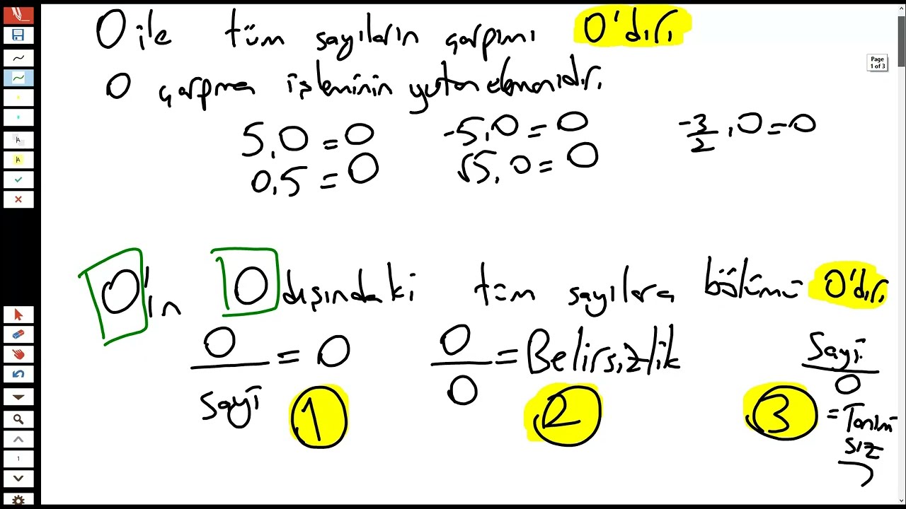 4-📘Matematiğe Giriş- Bölme İşlemi & 4 İşlem Genel Tekrar & 0 Önemi &   Aynı Ve Farklı (Zıt) Sayılar🔥