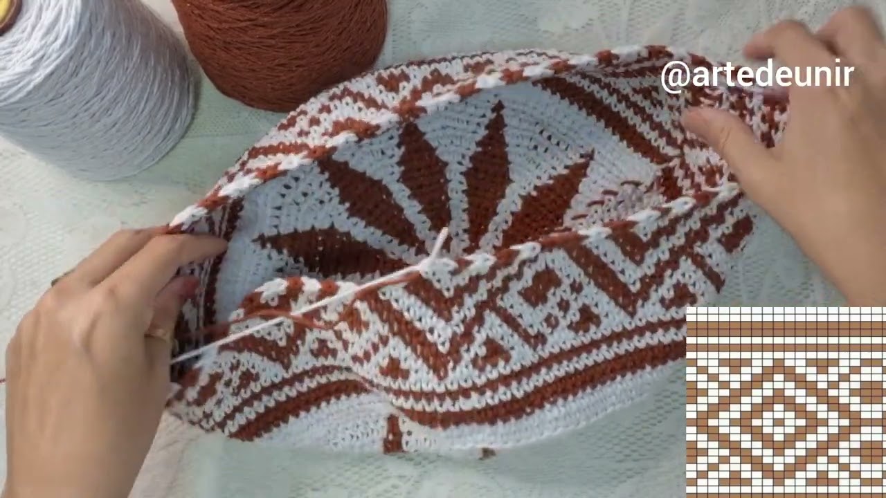 Padrão Mosaico para Mochila Bag em Crochê  | @artedeunir