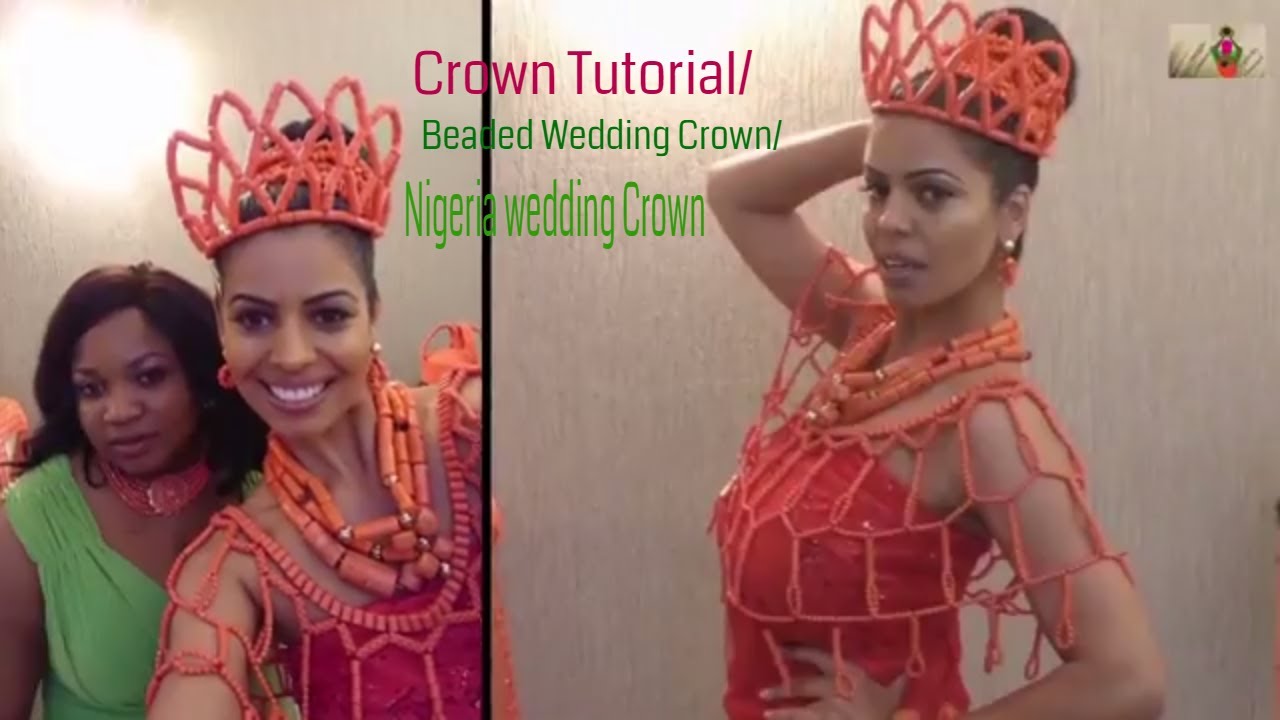 crown tutorial for beginner/ beaded  wedding crown/Nigeria wedding crown.
