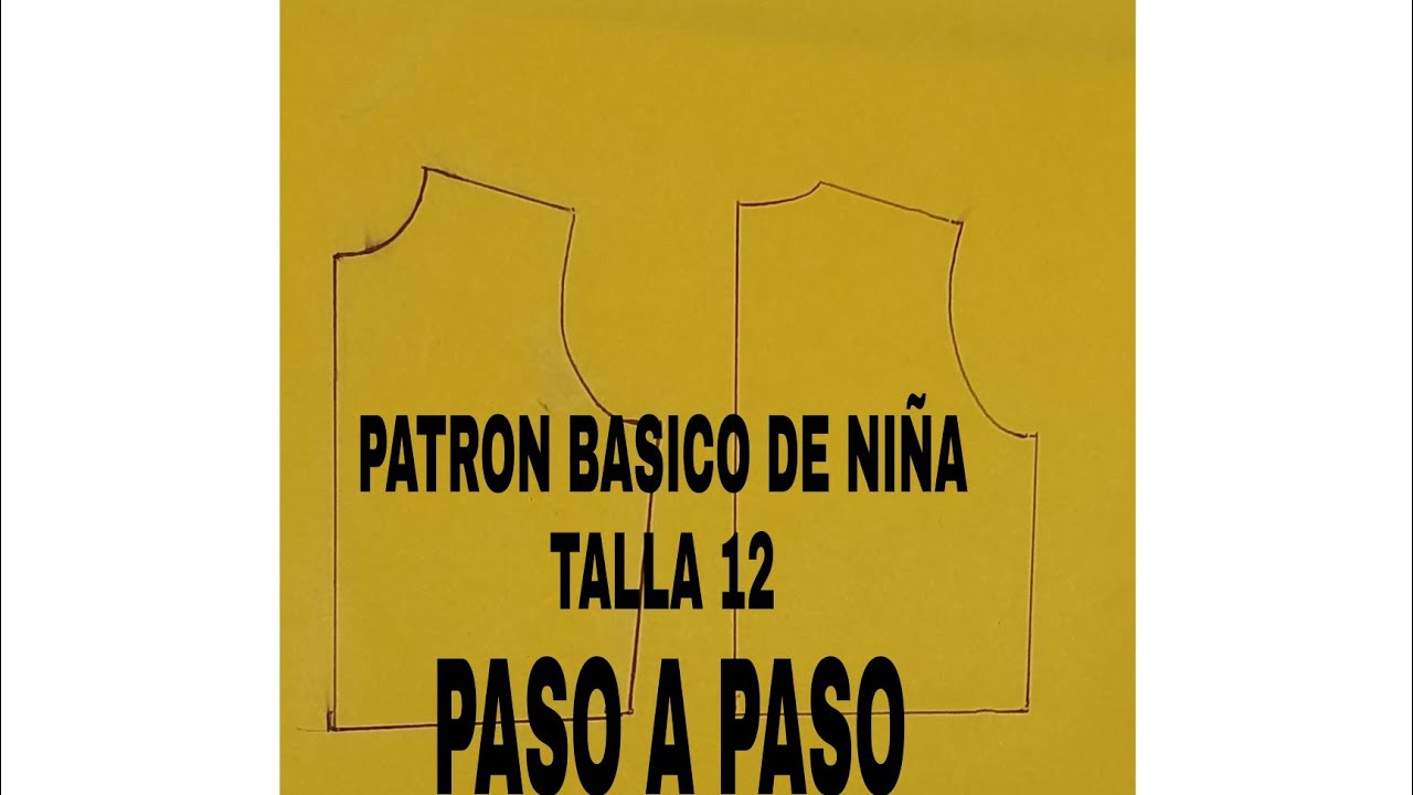 PATRÓN BASICO DE BLUSA TALLA 12 DE NIÑA