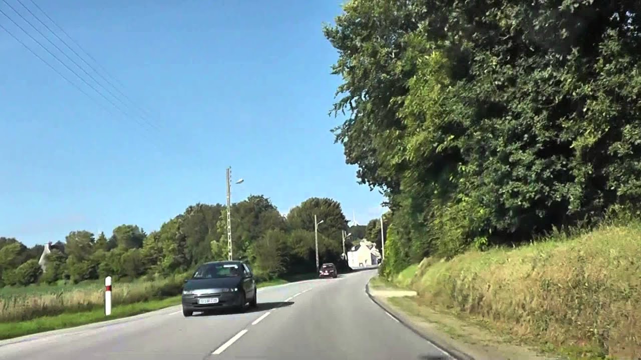 Driving Along The D7 From 29150 Cast To 29150 Chateaulin, Finist&egrave;re, Brittany, France 23rd July 2012