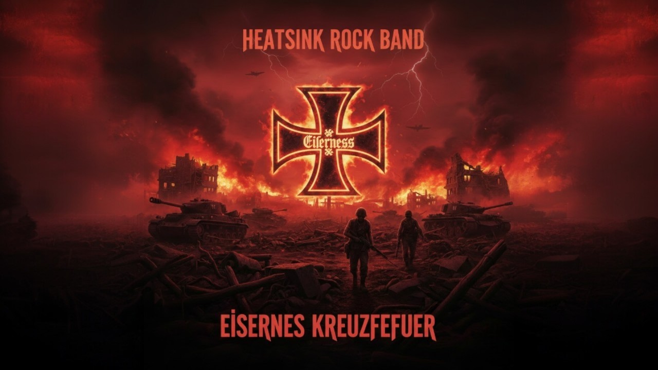 Heatsink Rock Band - Eisernes Kreuzfeuer (Official Cinematic War Metal Music Video)