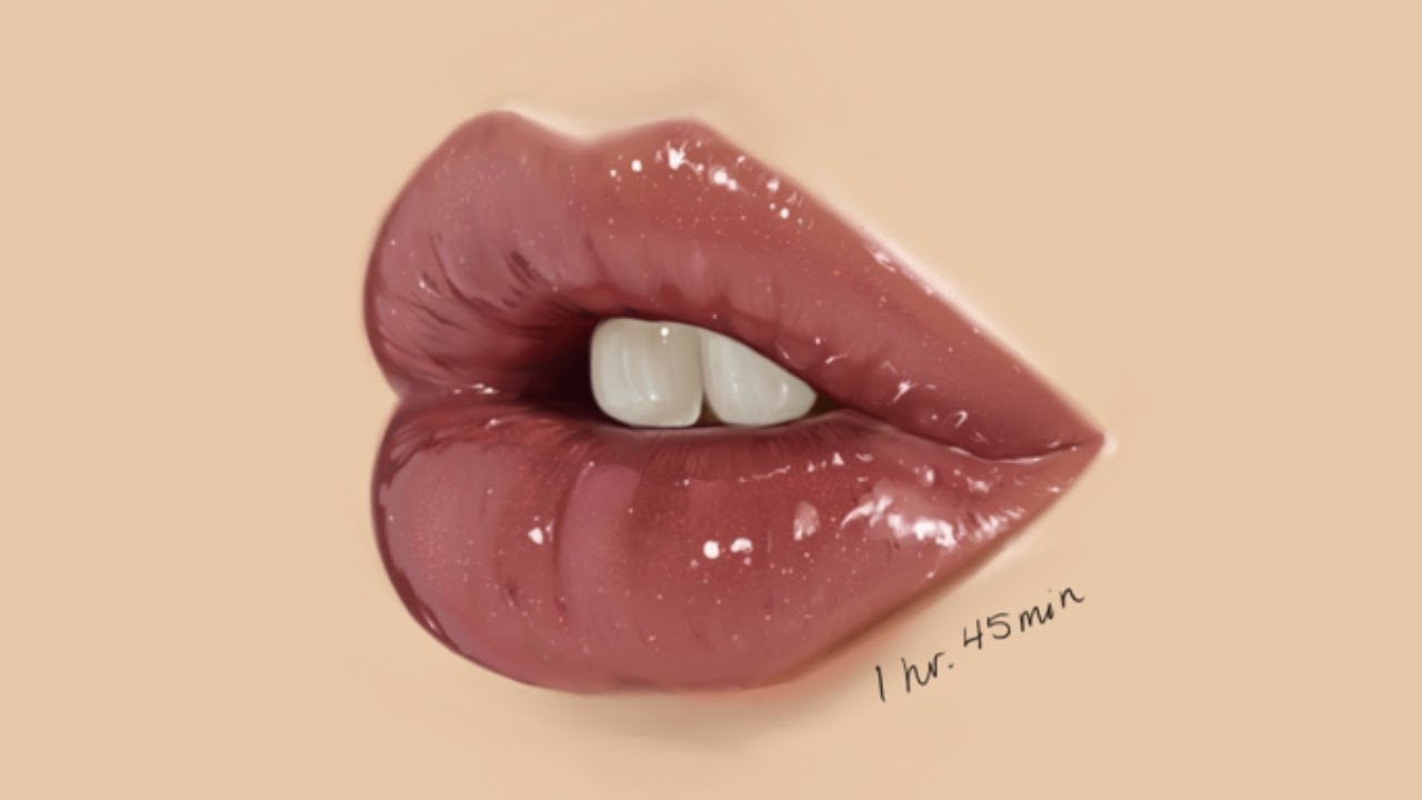 Realistic lips | Procreate speedpaint/digital art time lapse tutorial