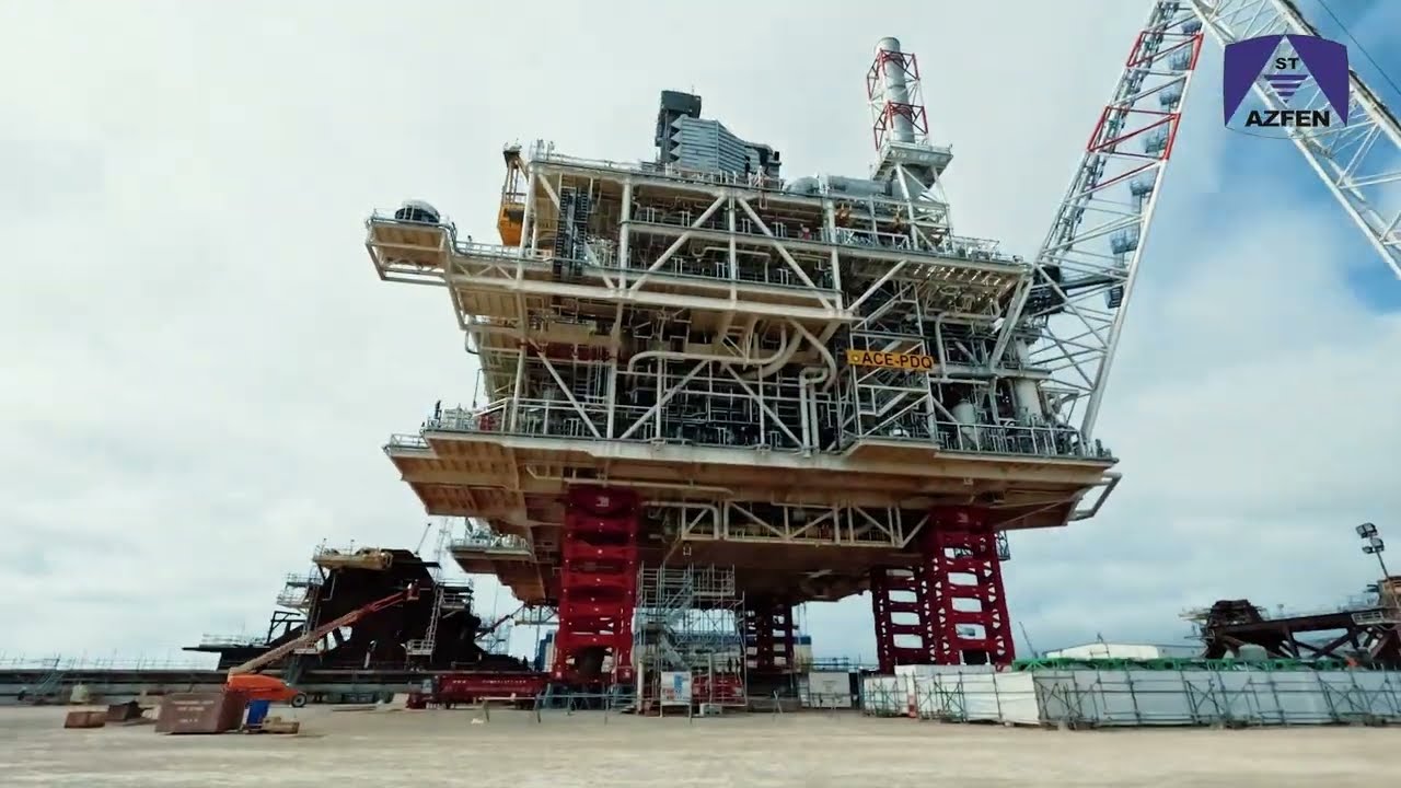 AZFEN J.V.-Azeri Central East (ACE) final sailaway operations #azfen #bp #topside #oilandgas gas