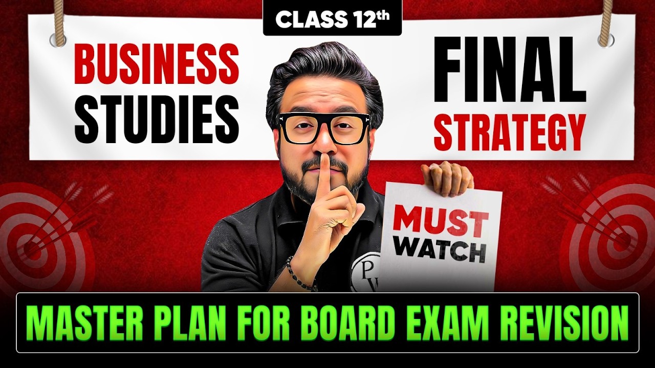 Class 12 Business Studies Strategy🔥 | Last Days Strategy for Class 12 Business Studies | Boards 2026