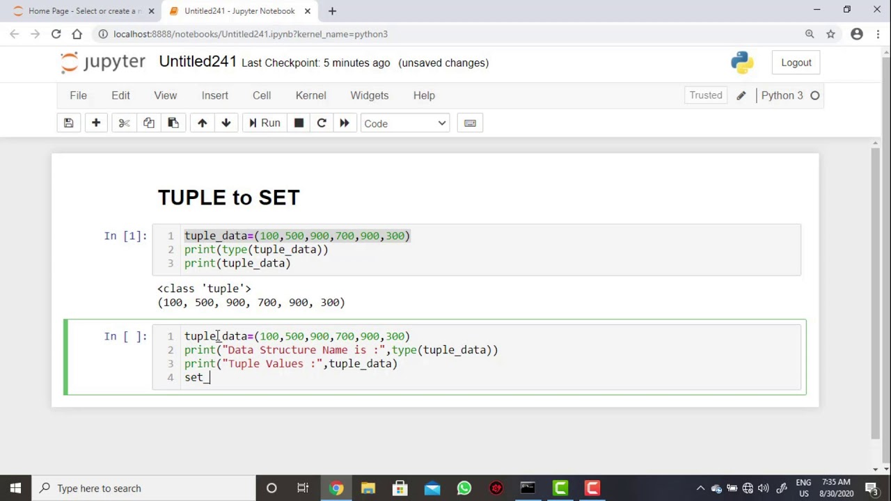 181 Tuple to Set Conversion