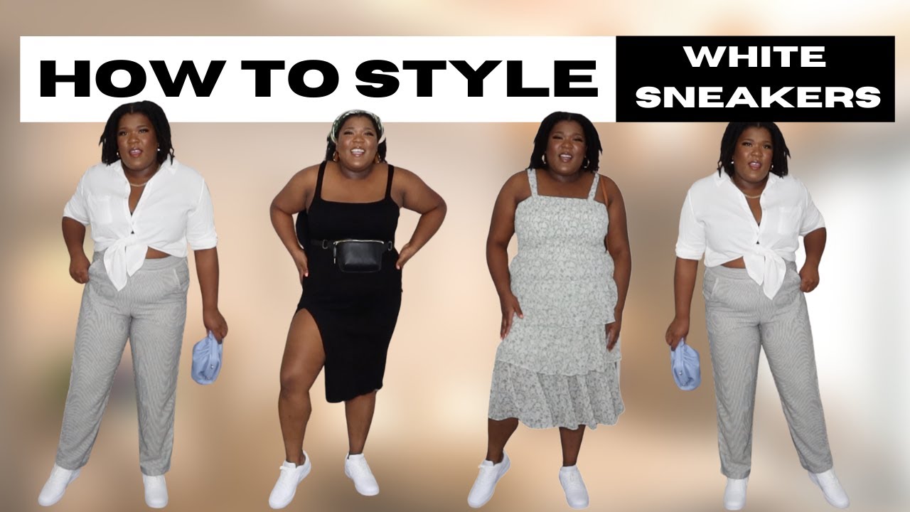 HOW TO STYLE WHITE SNEAKERS | EASY & CHIC PLUS SIZE OUTFITS for SUMMER 🌞| Ft. Nike Court Vision Low