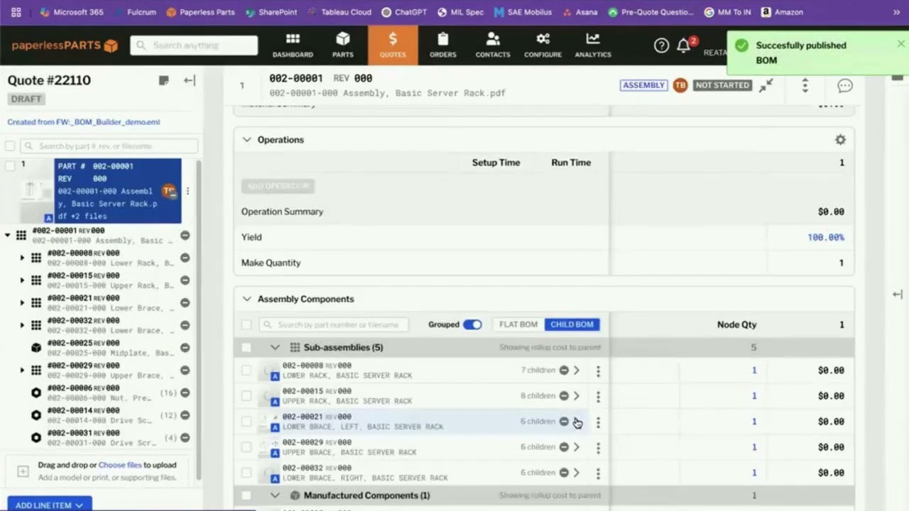 Customer Demo: See Paperless Parts' AI-Powered BOM Builder in Action