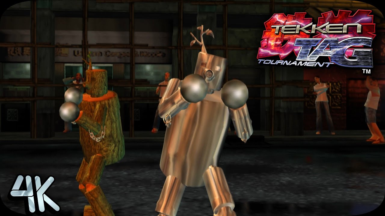 Tetsujin & Mokujin | Tekken Tag Tournament(Ps2) Pcsx2 widescreen 4K Playthrough