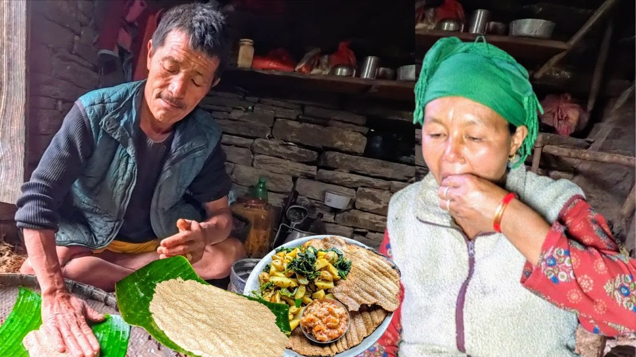 Traditional Village Food | Organic Bread & Homemade Fresh Curry.