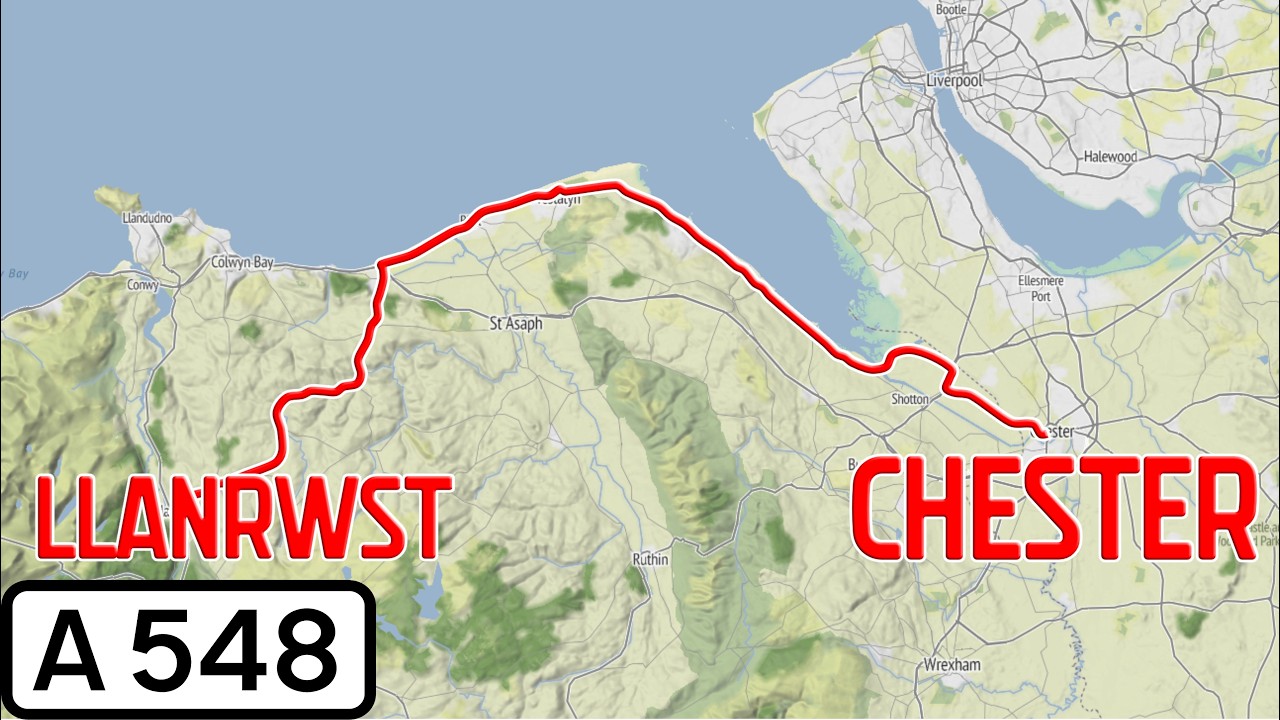UK Road Tours - A548 Llanrwst to Chester
