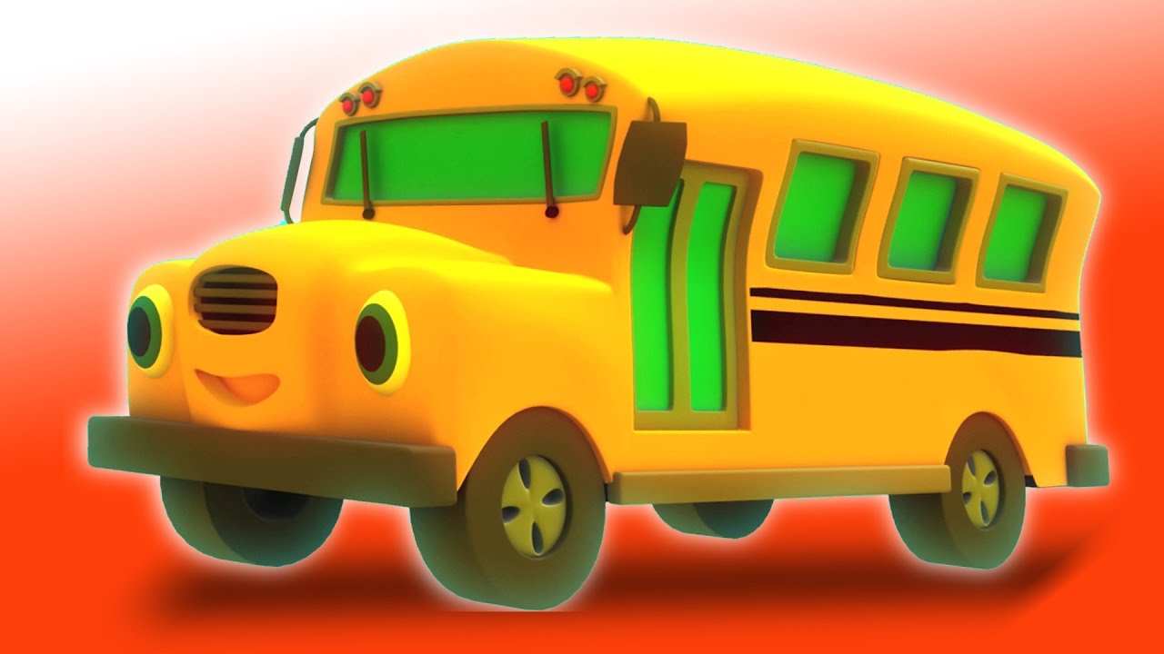 Roues sur le bus | 3D Comptine | 3D Nursery Rhyme For Kids | The Wheels on the Bus