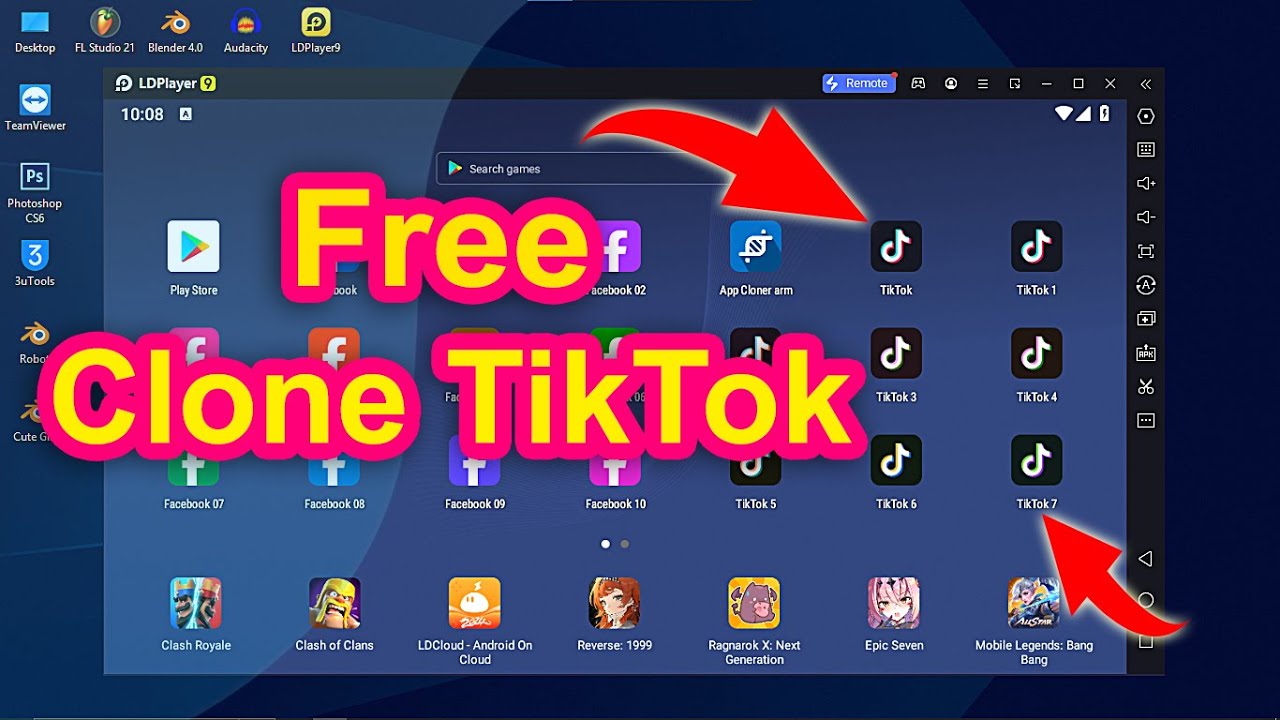 Как бесплатно клонировать Tik Tok на LDPlayer 9 или Android-телефоне | Клонируйте Tik Tok бесплат...